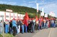 Ca. 100 Arbeitnehmer protestieren